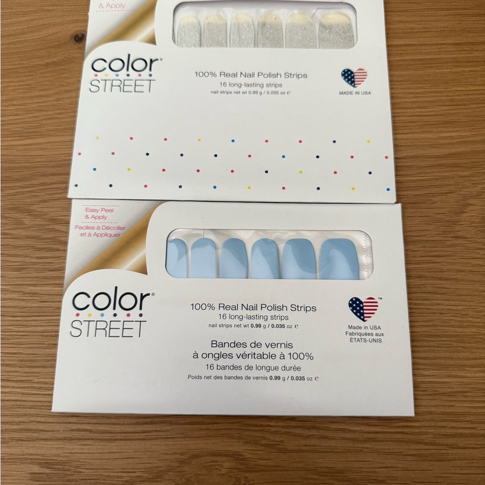 Color Street Blue and Silver Nail Polish Strips